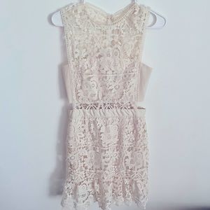 Crochet Ivory/cream color mini dress